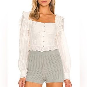 Free People Modern Romance Top in Ivory